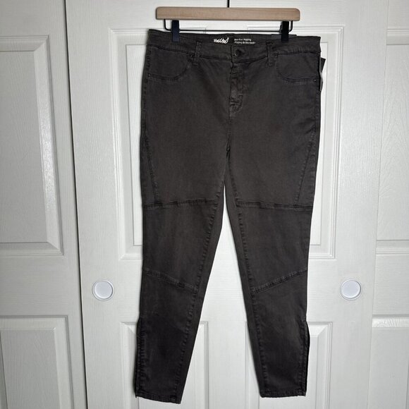 Mossimo Mid Rise Jeggings Jeans Pants Stretchy Women 12/31 R Brown Grey Grunge - Picture 1 of 14